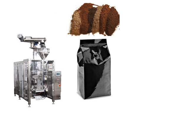 Automatische vertikale Quad-Beutel-Verpackungsmaschine mit Entgasungsventil für 250 g Kaffeepulver