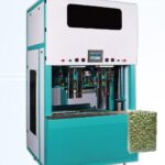 Halbautomatische Vakuumverpackungsmaschine für vorgefertigte Hexaederbeutel in Ziegelform