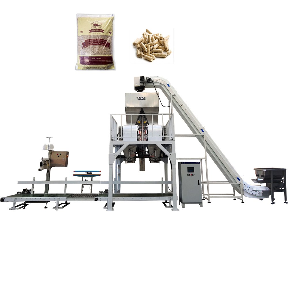 Halbautomatische Getreideverpackungsmaschine mit Doppelbecherbandförderer