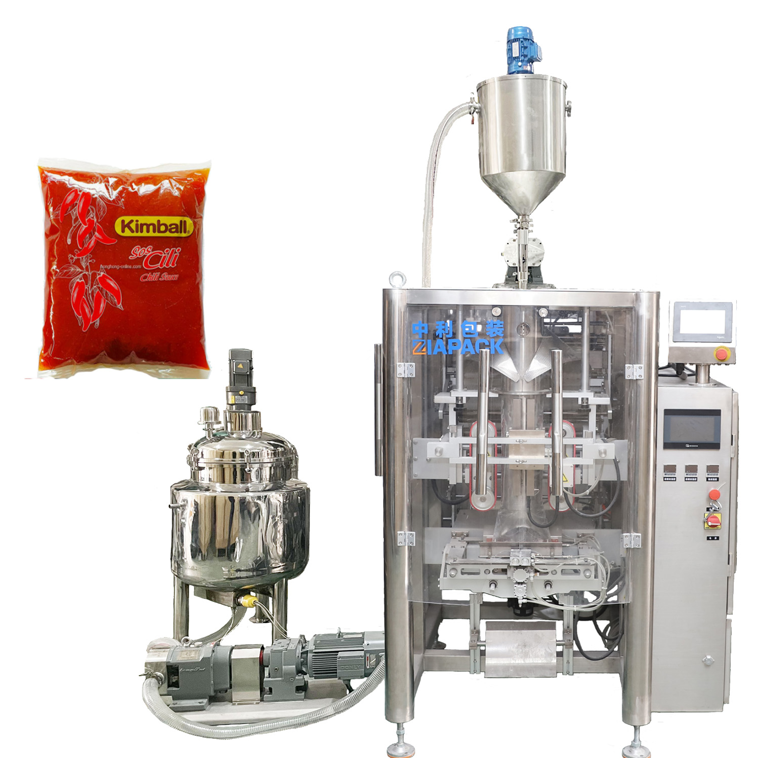 Automatische Verpackungsmaschine für Chilisaucen-Abfüllbeutel (5–10 kg)
